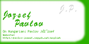 jozsef pavlov business card